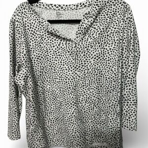 Kim Rogers Leopard Print Cotton Top